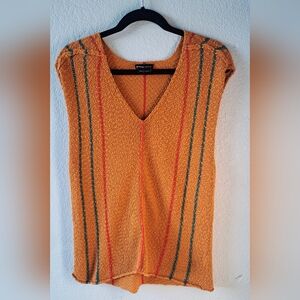 Prana Orange Wave Maker Sweater Top